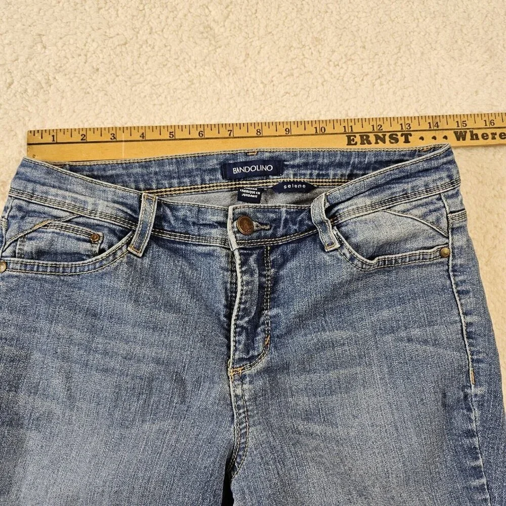 Bandolino‎ Selene Jeans Women's Size 4 Cropped Light Blue Denim Missy